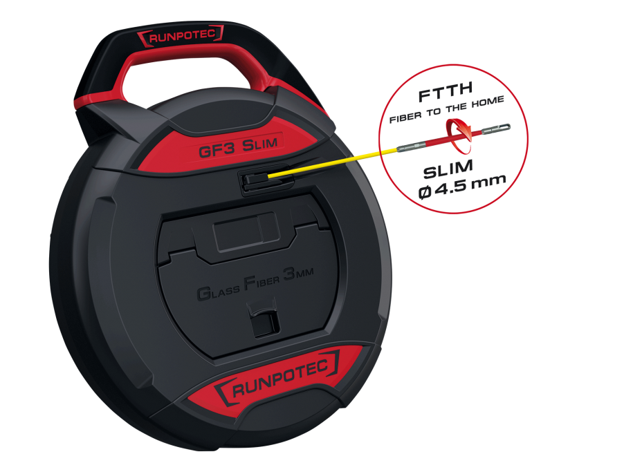 RUNPOTEC 10210 GF3 Slim Protahovací pero ze skelného vlákna Ø 3mm, délka 20m, bez počitadla metrů RUNPOTEC 10210 GF3 Slim Protahovací pero ze skelného vlákna Ø 3mm, délka 20m, bez počitadla metrů
